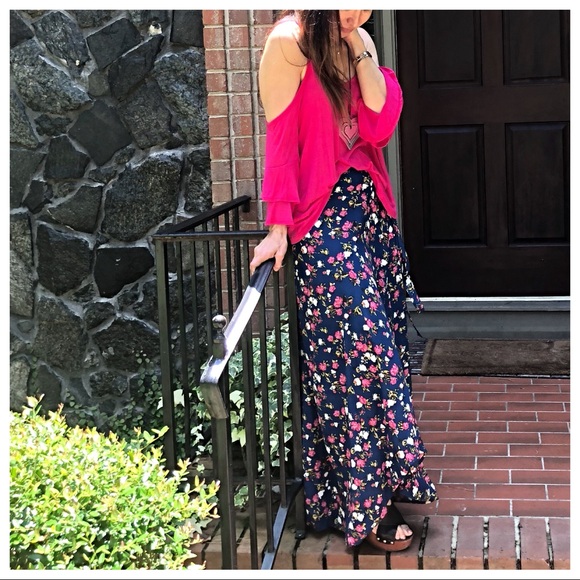 Bohemian chic Floral maxi full wrap skirt - Picture 6 of 8